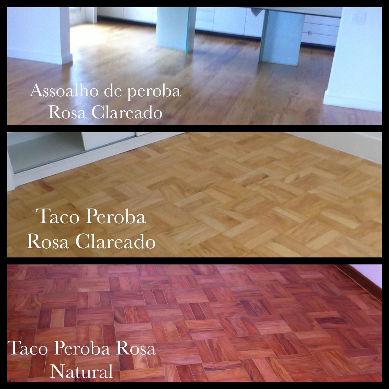 Damas em Peroba, acabamento Peroba Rosa · clareado e natural